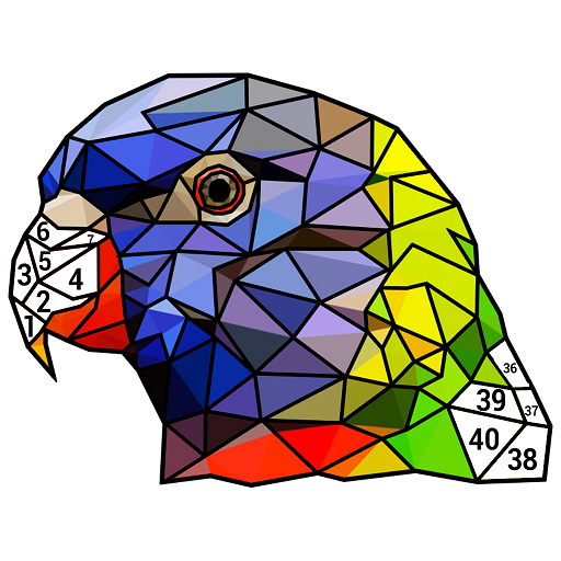 Animals Poly Art: Color by Number, Sticker Coloring icon