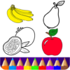 Fruits Coloring game and Drawing Book for kids icon