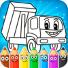 Painting cars for kids icon