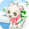 Cute dog care and dress up icon