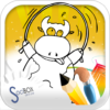 Coloring Book For Kids Cow icon