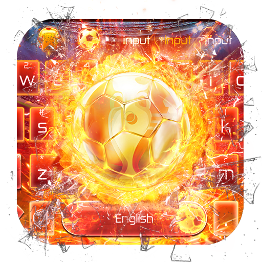 Flame Gold Football Keyboard Theme icon