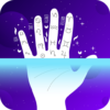 Palm reading life line analysis icon