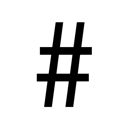 Hashtag for Tik icon