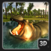 angry wild hippo hunter icon