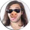 Pig Snout On Face Photo Piglet icon