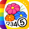 Kids Flower Color by Number icon