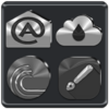 Black, Silver and Grey Icon Pack Free icon