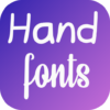 Hand fonts for FlipFont icon