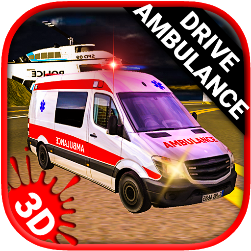 Emergency ambulance Drive: Save patients icon