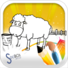 sheep coloring book icon