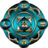 Abstract Turquoise Go Locker t icon