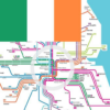 DUBLIN IRELAND BUS RAIL AIRCOACH MAP ダブリン 都柏林 icon