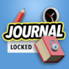 Daily Journal app Diary with fingerprint lock icon