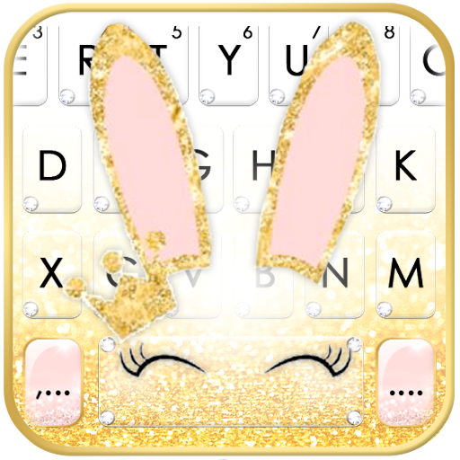 Gold Glitter Bunny Keyboard Th icon