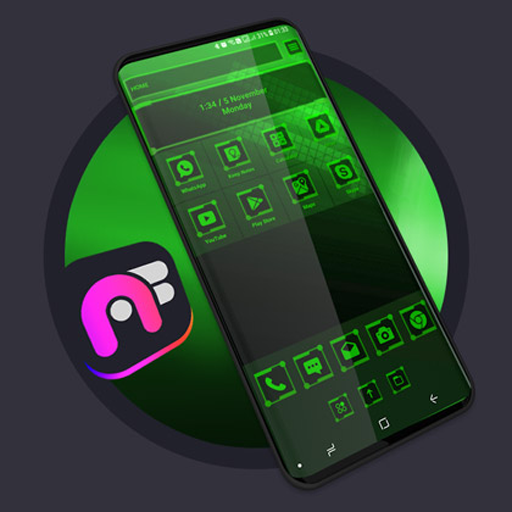 Technology Green Theme Art Fine Launcher icon