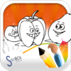 juice coloring book icon