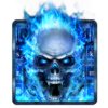 Blue Fire Skull Keyboard icon